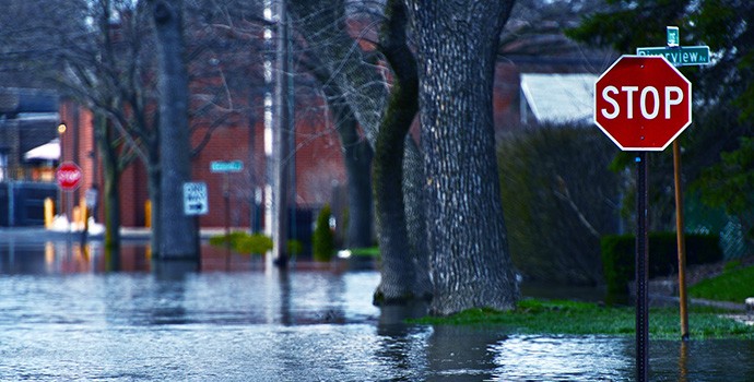 flooded road