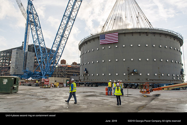 Unit 4 places second ring on containment vessel