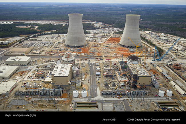 Vogtle Units 3 (left) and 4 (right)