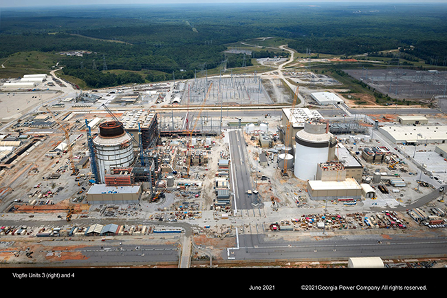 Vogtle Unit 3 (right) and 4