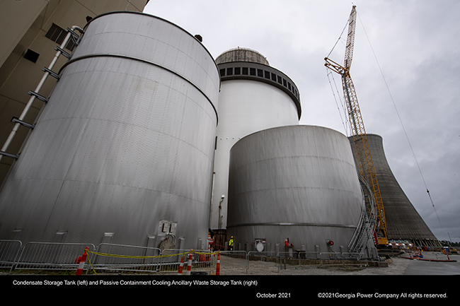 Condense Storage Tank (left) and Passive Containment Cooling Ancillary Waste Storage Tank (right)