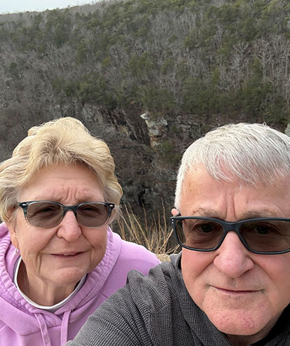 Vince and wife, Maggie, at Cloudland State Park..