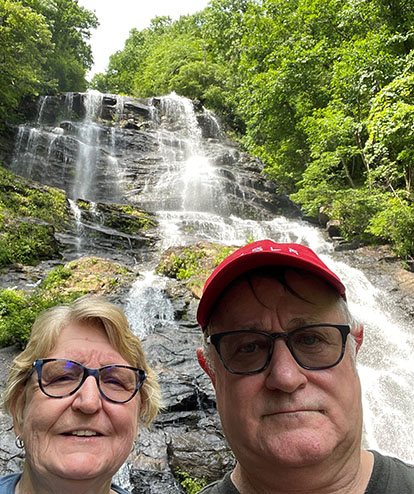 Vince and wife, Maggie, at Amicolola Falls State Park.