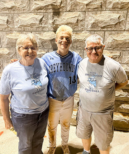 Vince and Maggie with grandson