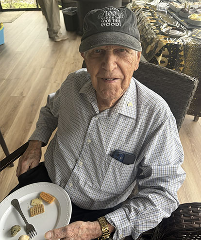 Jim at his 100th birthday celebration.