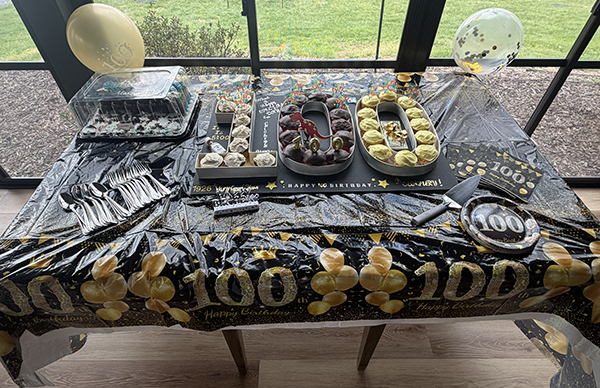 Jim's cake at his 100th birthday party.
