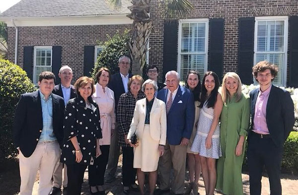 Swann with extended family.
