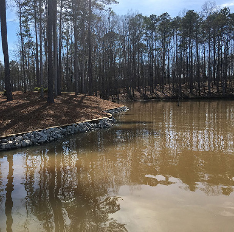 Seawall on a Georgia Power Lake